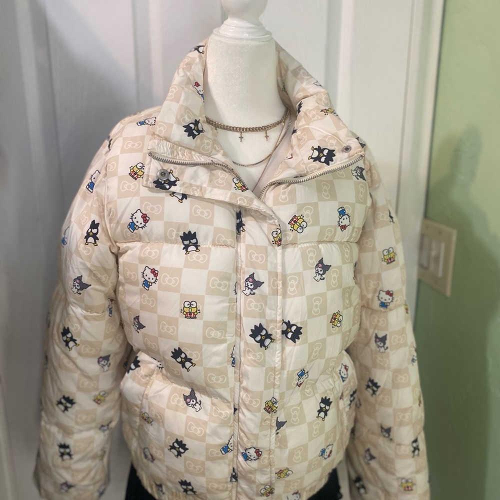Beige Sanrio Puffer Jacket